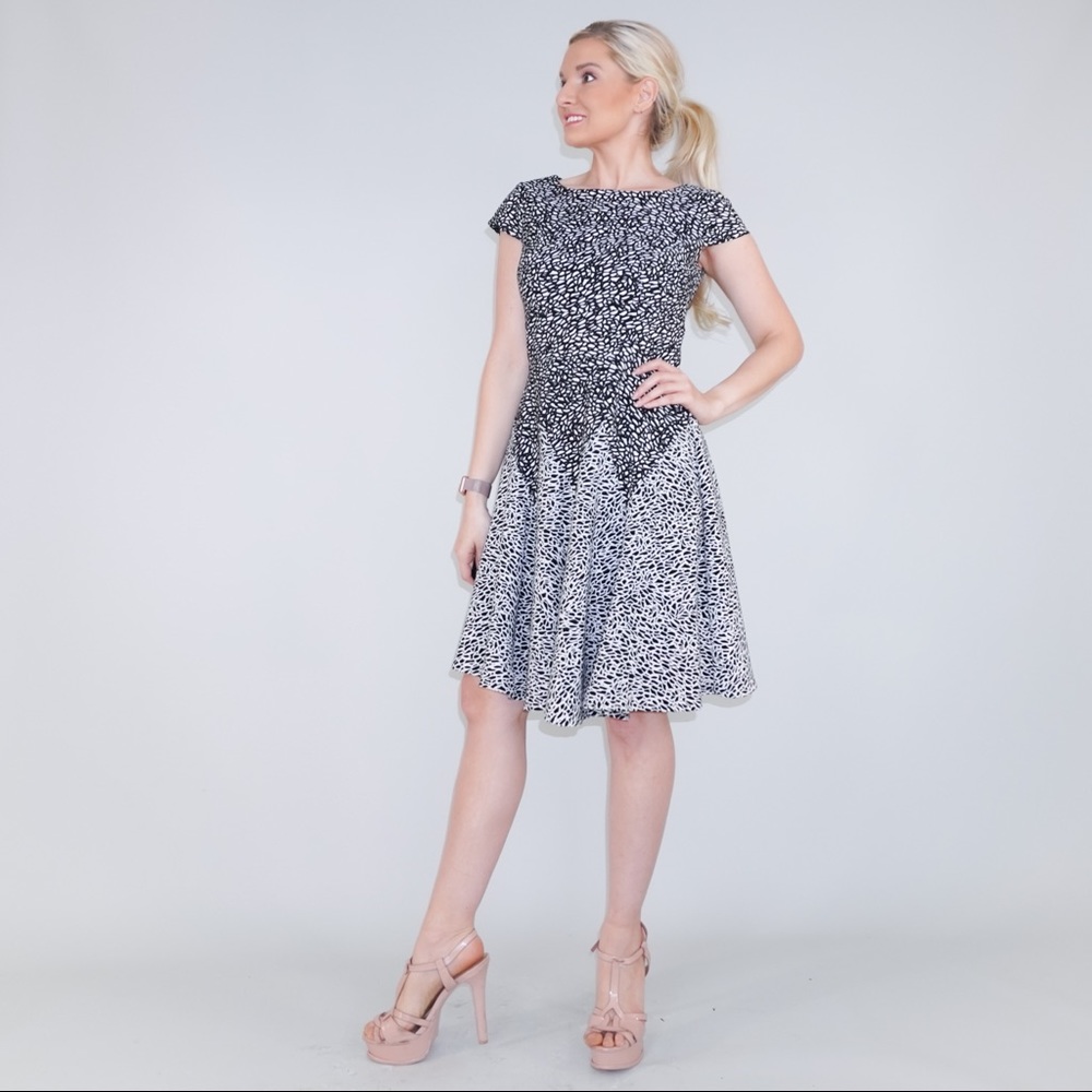 Black and White Pattern Dress - Picture 8 of 11